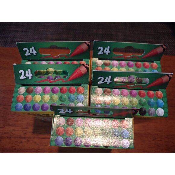 CRAYOLA Crayons 24 Pack * Lot Of 5 * (5 Packs) Nontoxic Crayons NEW - Picture 2 of 4